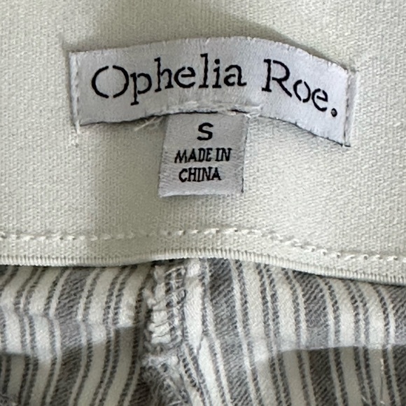 Ophelia Roe. Sz sm pant pull on stretchy  A lightweight stripe fabric. - Picture 12 of 14